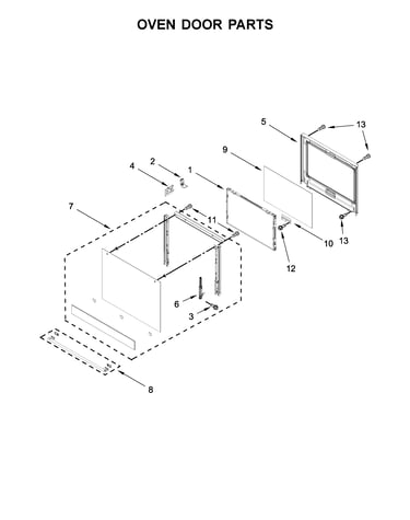 Oven door parts