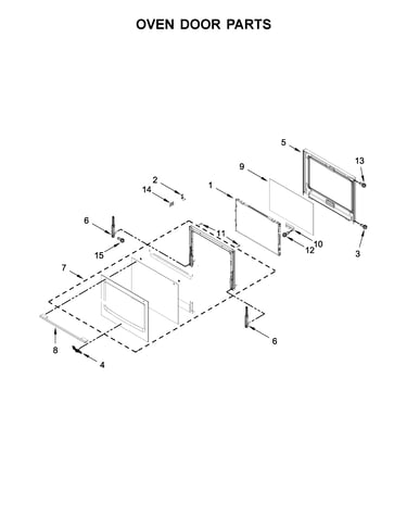 Oven door parts