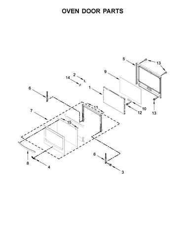 Oven door parts