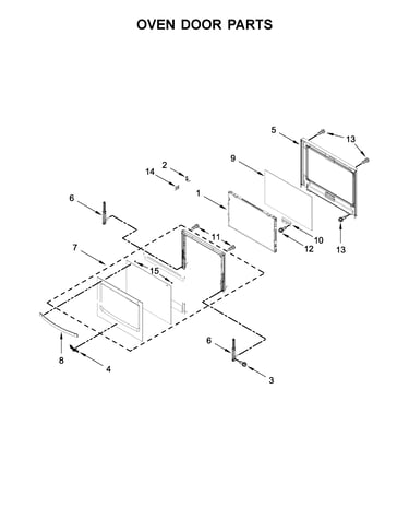 Oven door parts