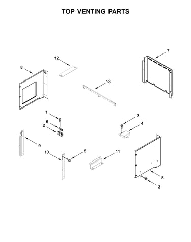 Top venting parts