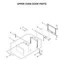 Upper oven door parts