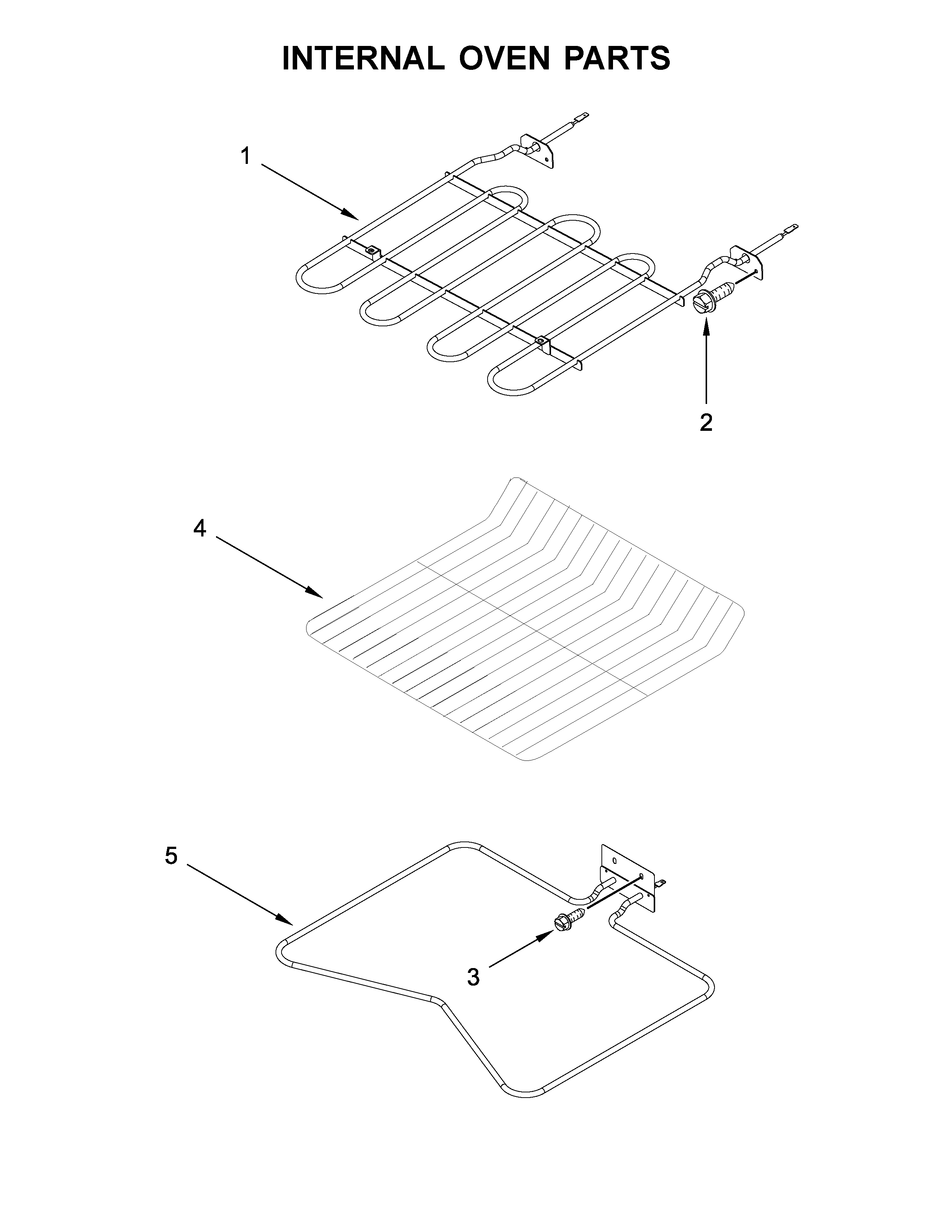 Internal oven parts