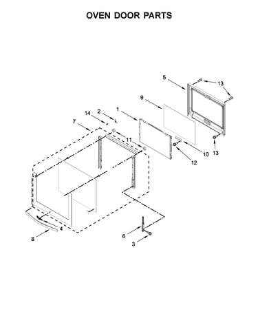 Oven door parts