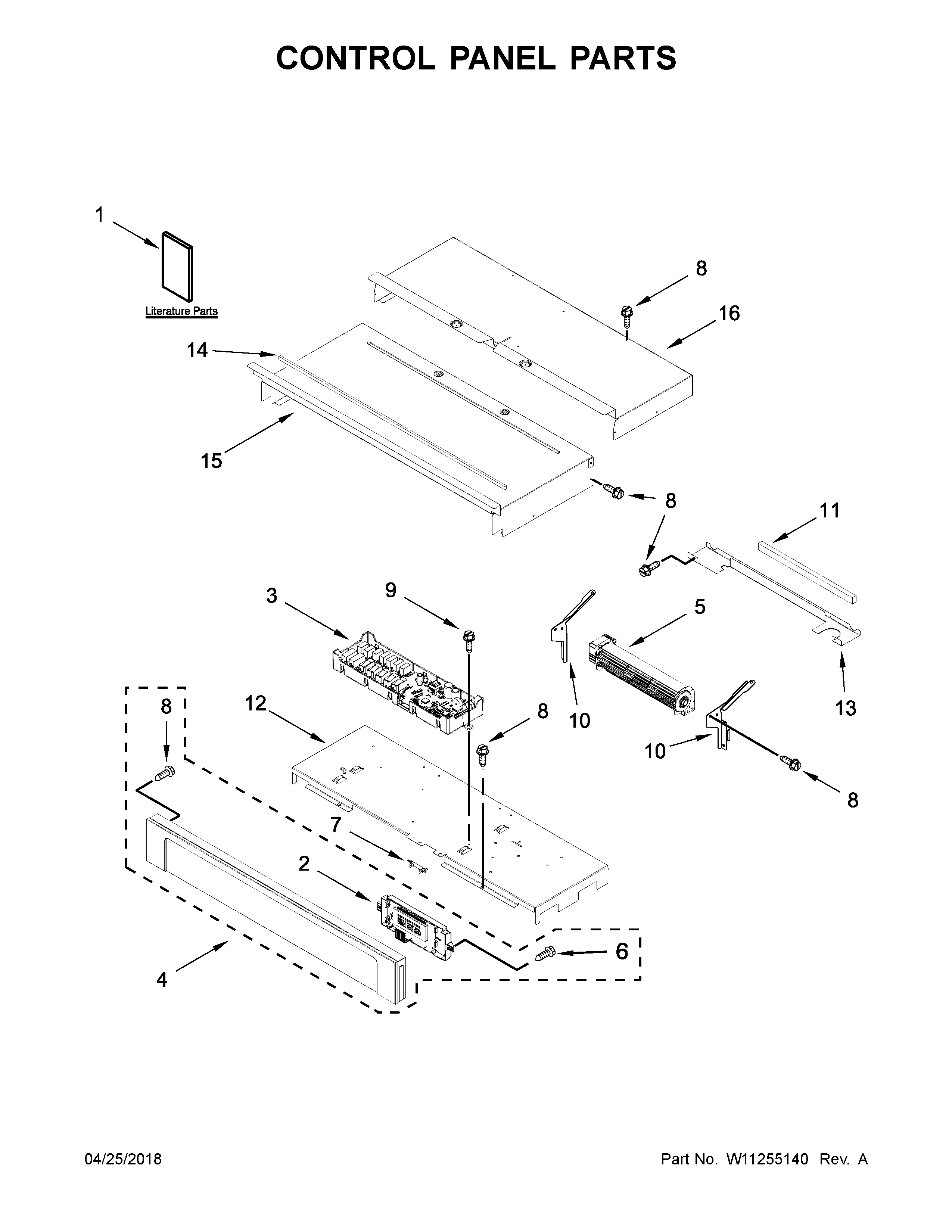 Control panel parts