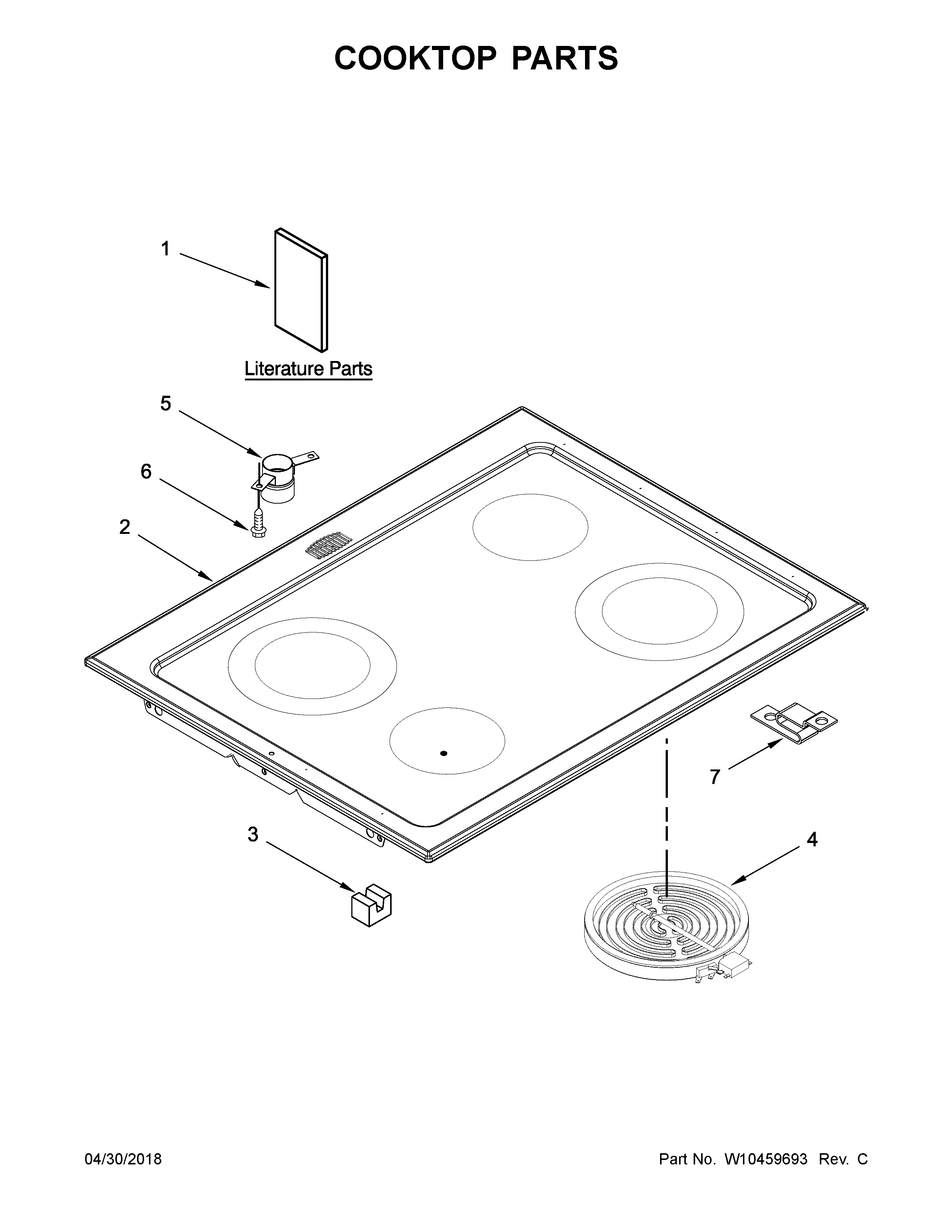 Cooktop parts