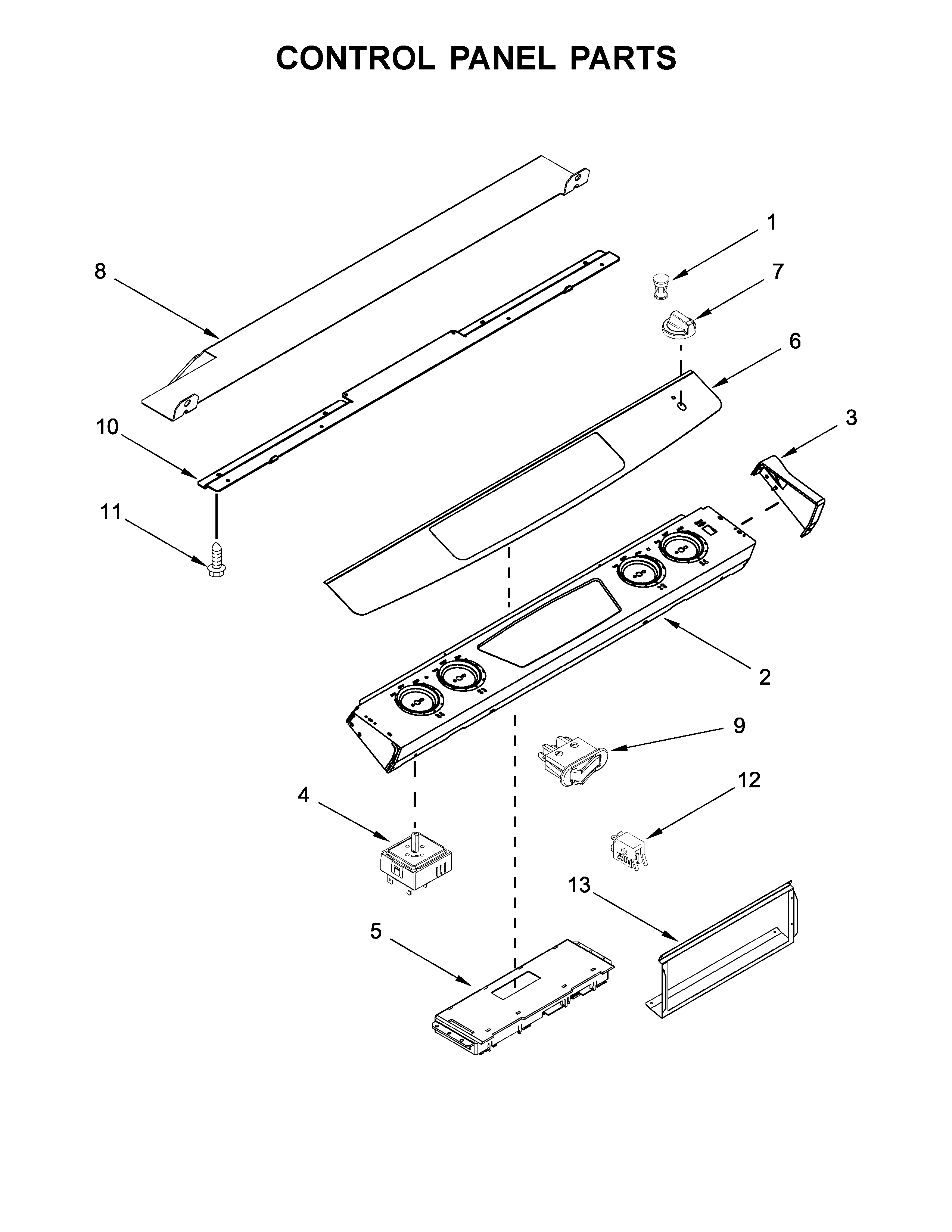 Control panel parts