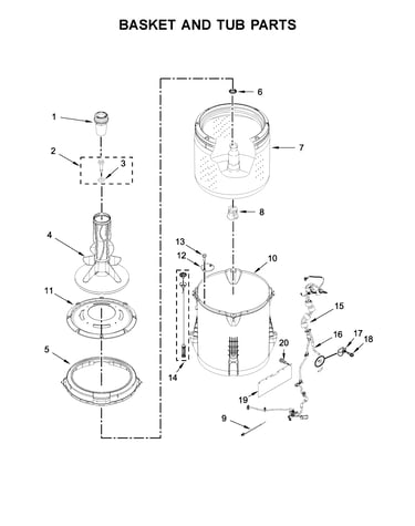 Basket and tub parts