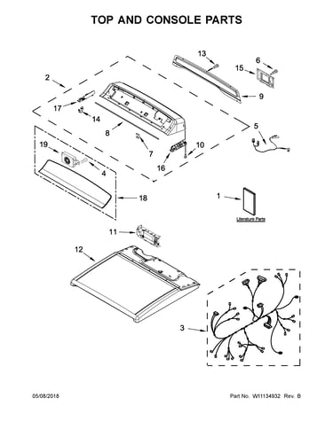 Top and console parts