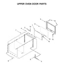 Upper oven door parts