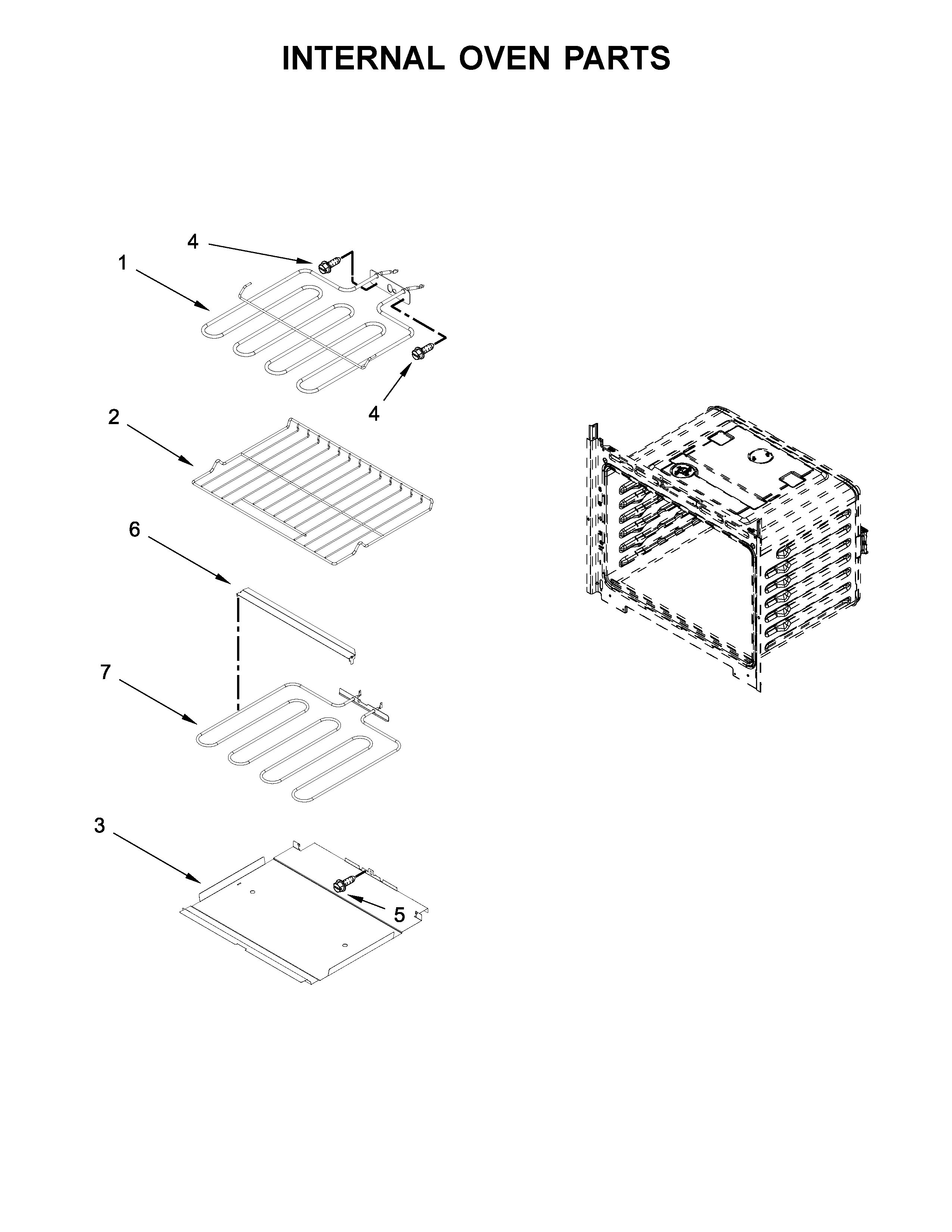 Internal oven parts