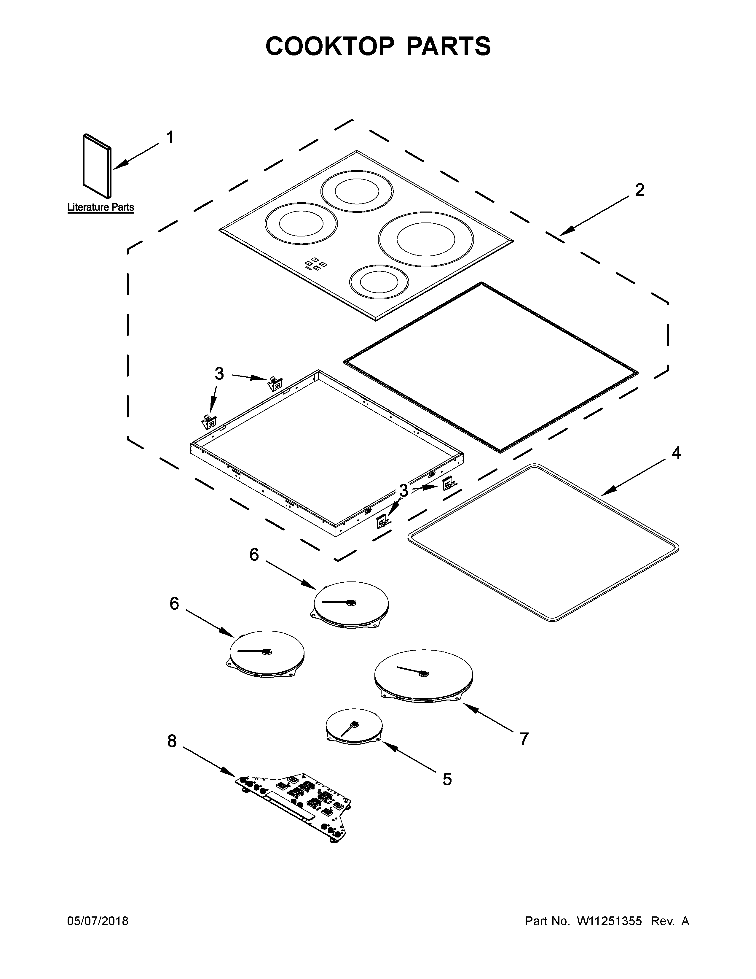 Cooktop parts