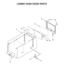 Lower oven door parts