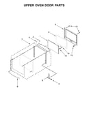 Upper oven door parts