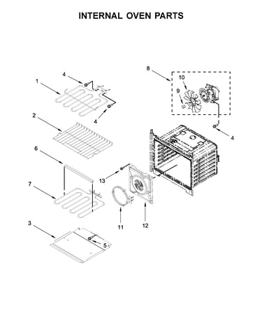 Internal oven parts