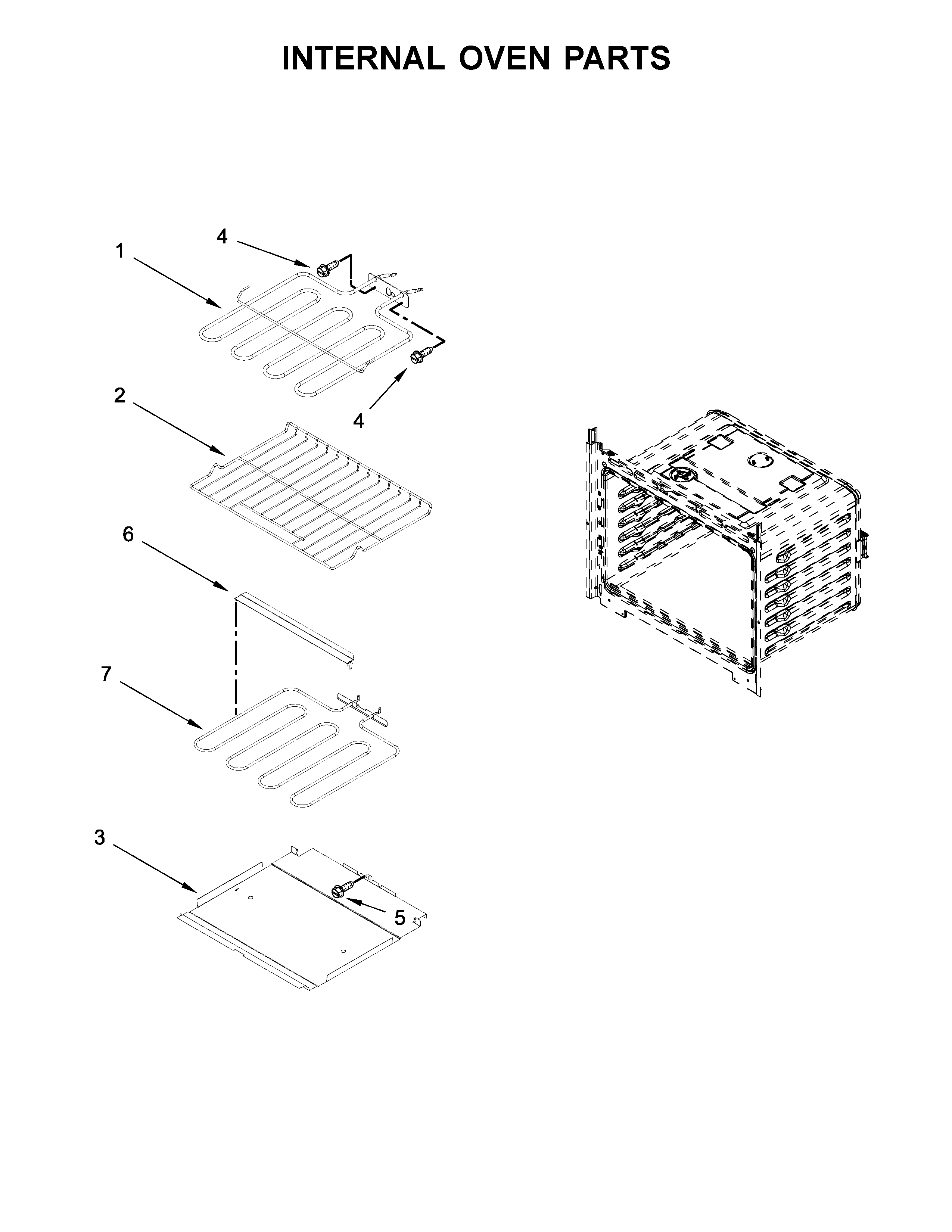 Internal oven parts