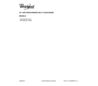 Whirlpool WFG550S0HB1 cover sheet diagram