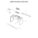 Whirlpool WMH31017HB1 cabinet and installation parts diagram
