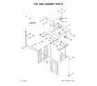 Maytag 4KMVWC215FW0 top and cabinet parts diagram
