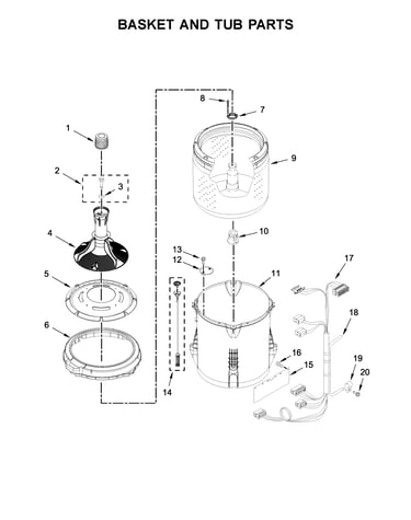 Basket and tub parts