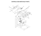 Amana 4KNTW4705FW0 controls and water inlet parts diagram