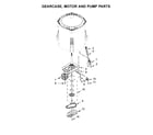 Amana 4KNTW4705FW0 gearcase, motor and pump parts diagram