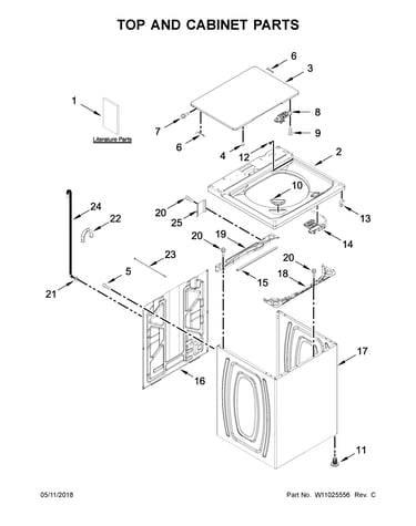 Top and cabinet parts