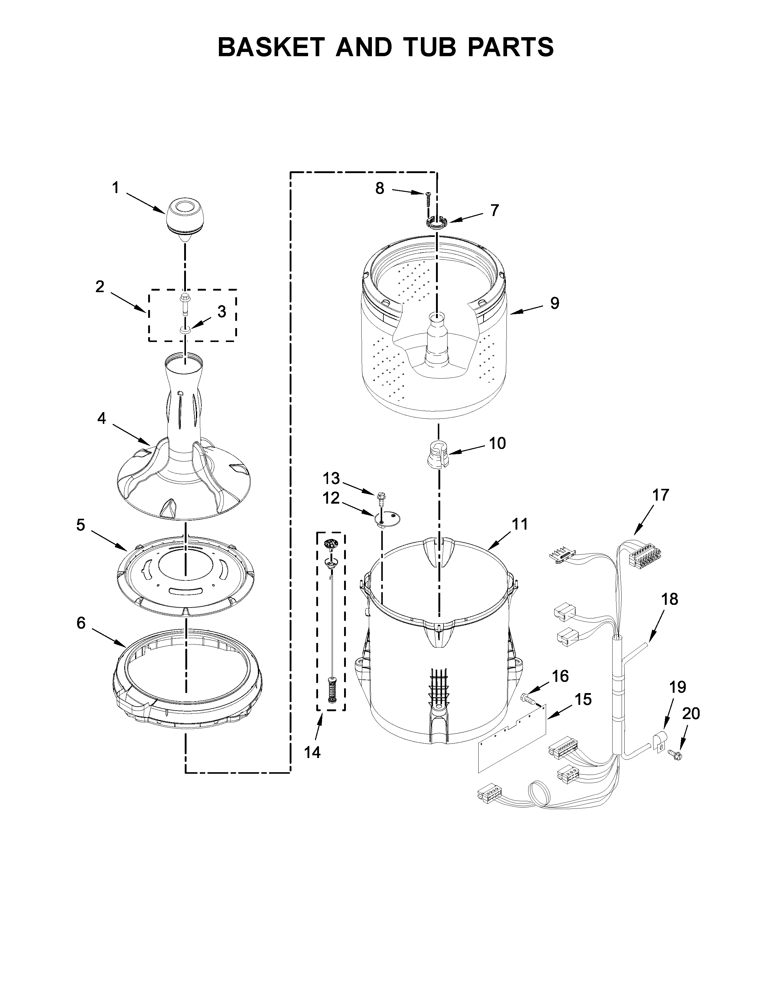 BASKET AND TUB PARTS