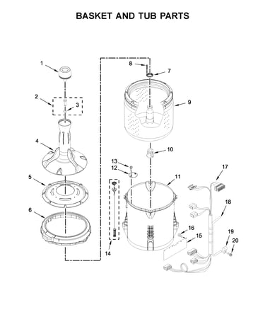 Basket and tub parts