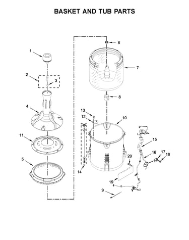 Basket and tub parts