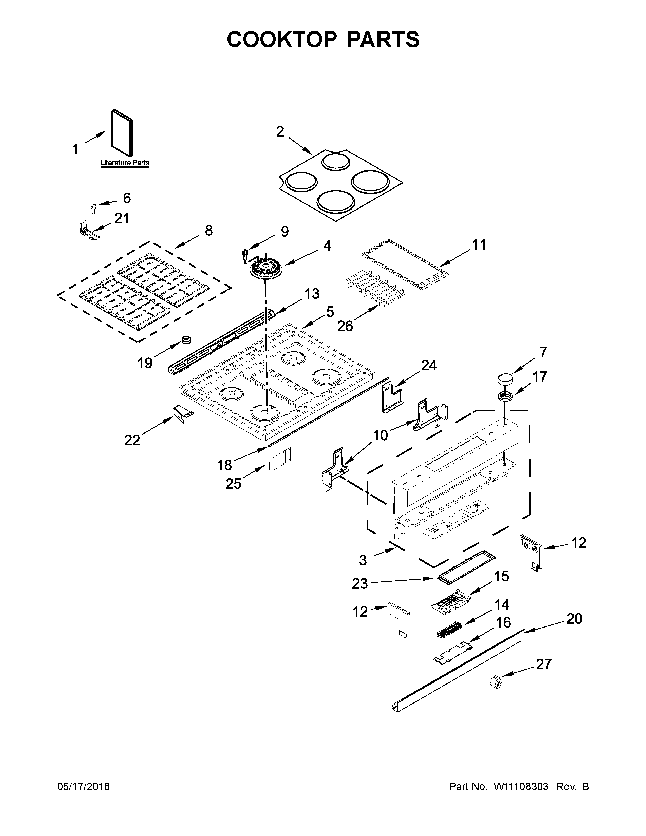 Cooktop parts