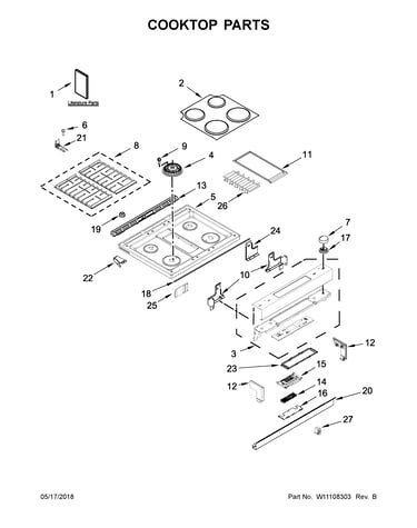 Cooktop parts