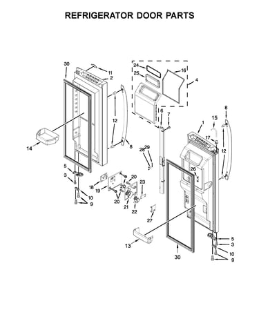 Refrigerator door parts