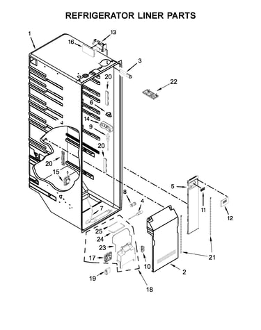 Refrigerator liner parts