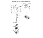 KitchenAid KRSF505ESS01 motor and ice container parts diagram
