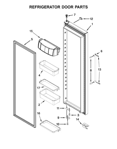 Refrigerator door parts