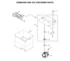 KitchenAid KRFF507HWH00 icemaker and ice container parts diagram
