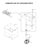 Icemaker and ice container parts