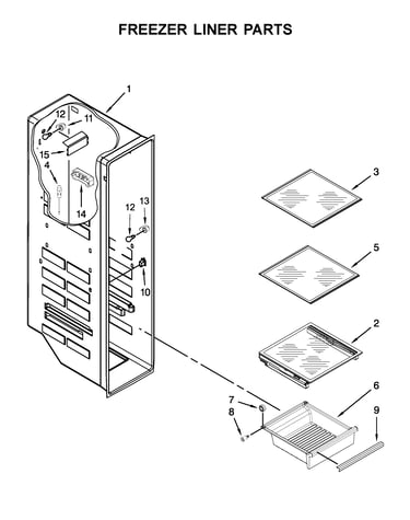 Freezer liner parts