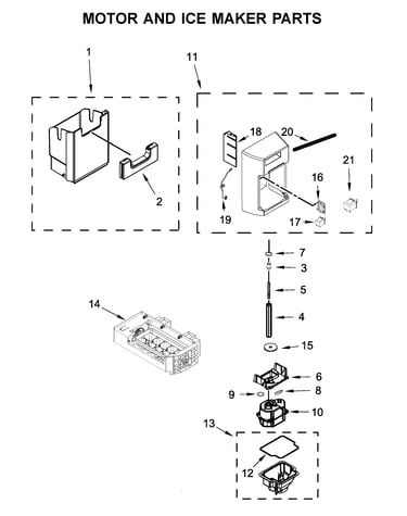 Motor and ice maker parts