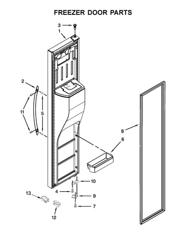 Freezer door parts