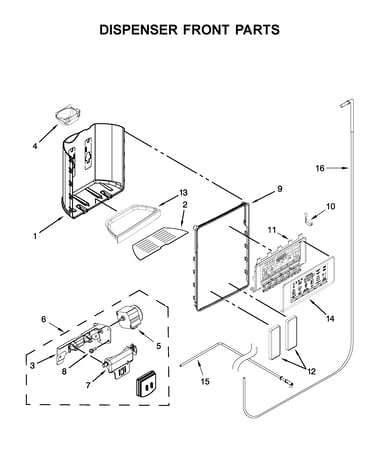 Dispenser front parts