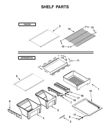 Shelf parts