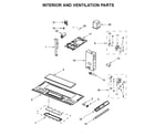 Whirlpool WMH32519HB2 interior and ventilation parts diagram