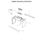 Whirlpool WMH32519HV3 cabinet and installation parts diagram