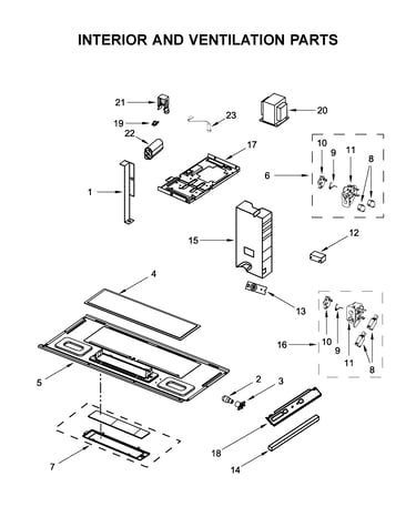 Interior and ventilation parts