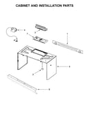 Cabinet and installation parts