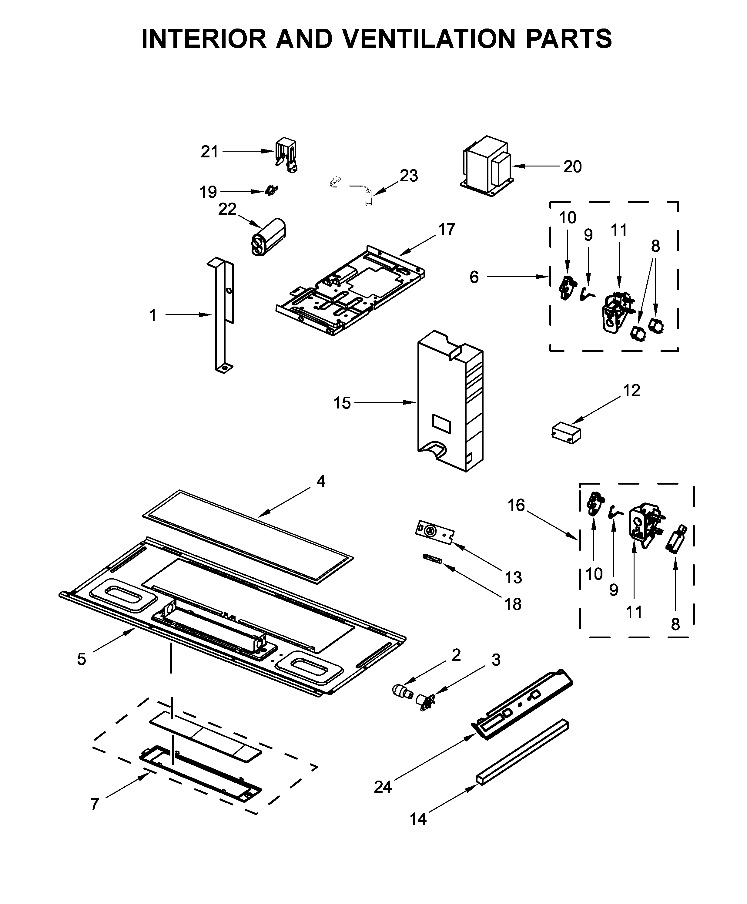 INTERIOR AND VENTILATION PARTS