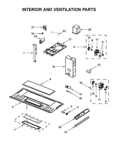 Interior and ventilation parts