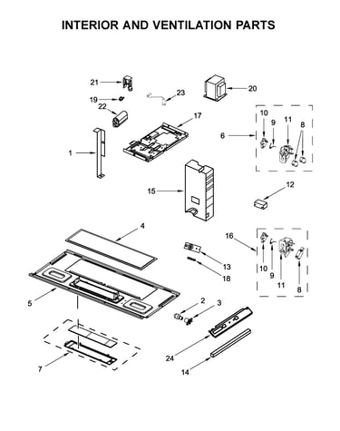 Interior and ventilation parts